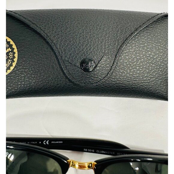 Ray-Ban Clubmaster RB 3016 Classic Polarized Sunglasses Italy W/Case & Cleaning - Picture 7 of 16